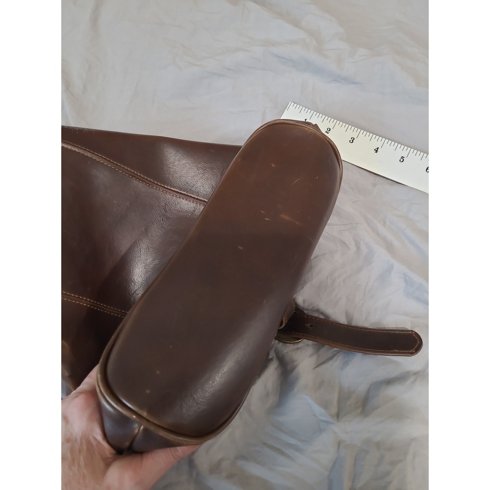 Vtg Leather Sling Backpack Shoulder Bag Purse Brown by Liz Claiborne boho casual - Picture 9 of 12